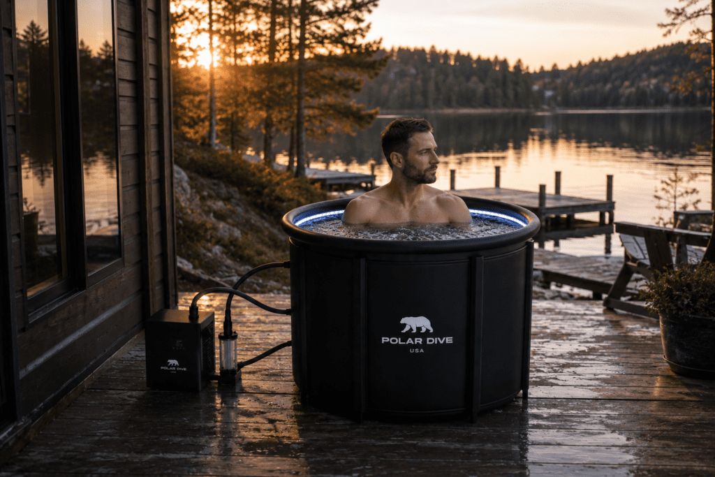 Cold Plunge at Sunset
