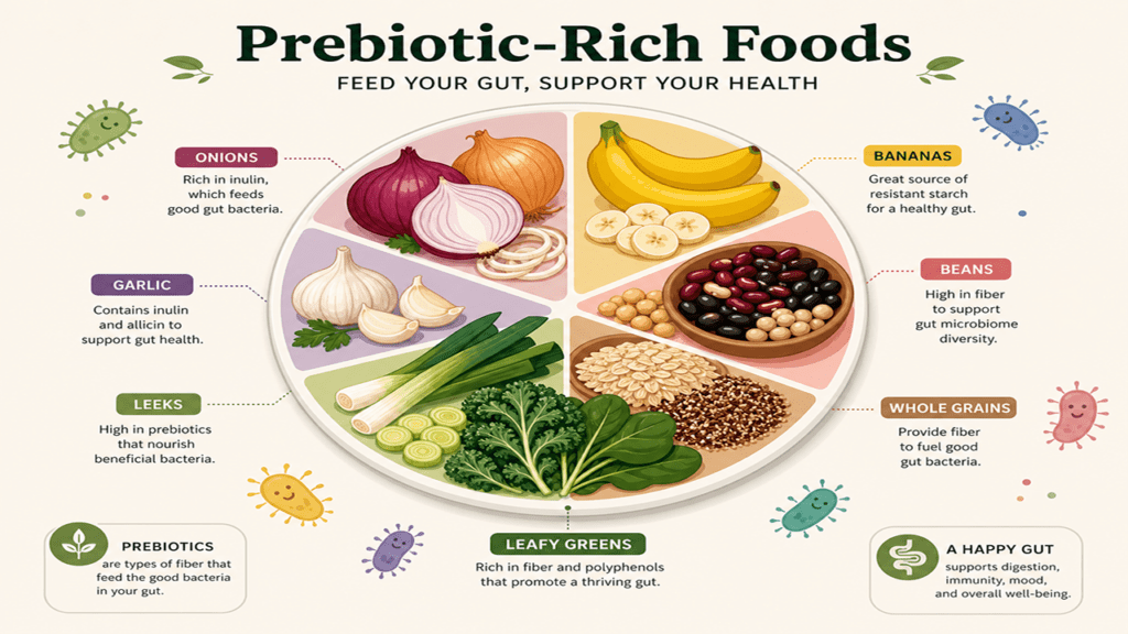 Prebiotic rich foods
